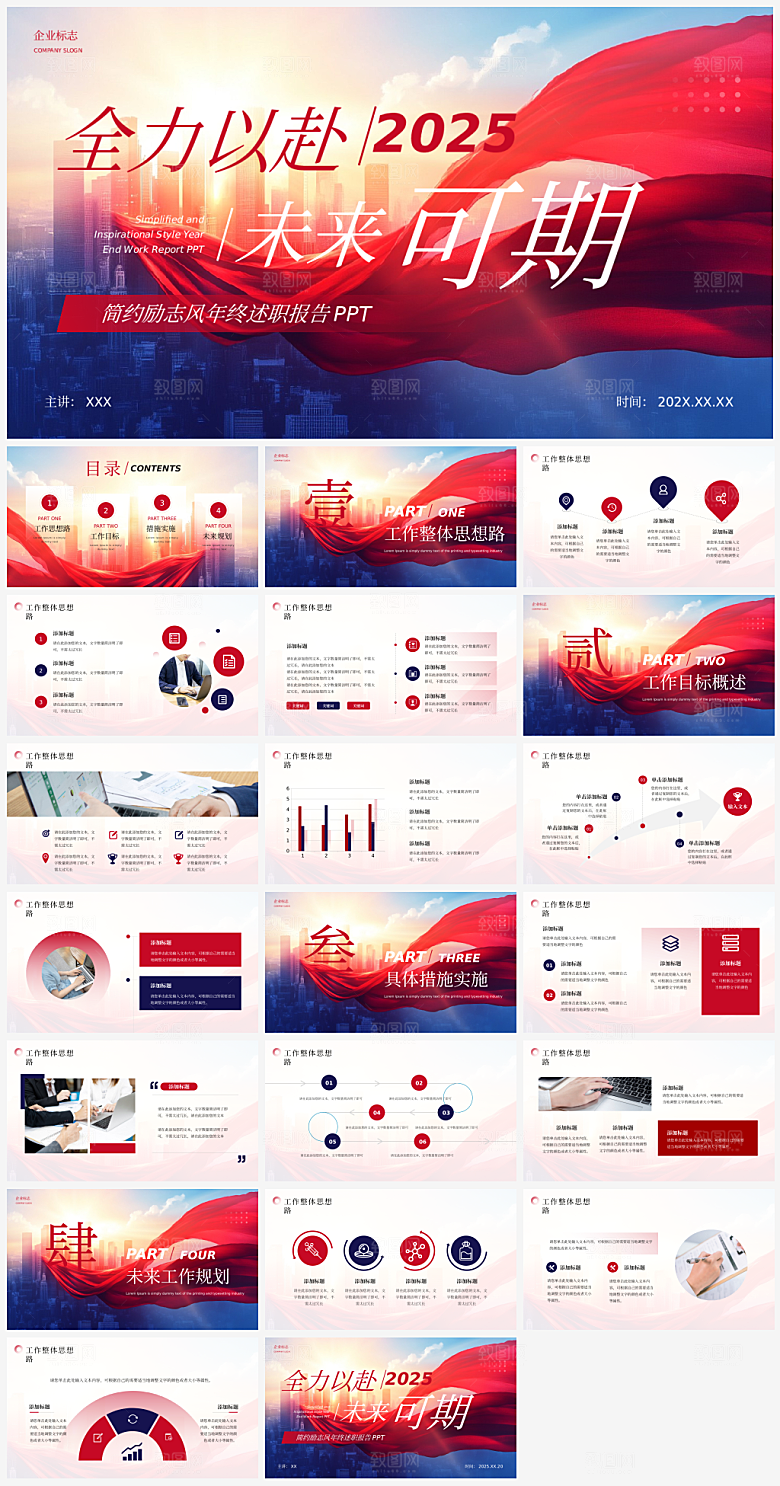 2025年终总结工作汇报ppt