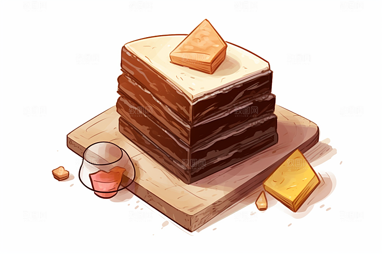 阿胶补品养颜插画
