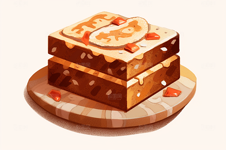 阿胶健康美味插画