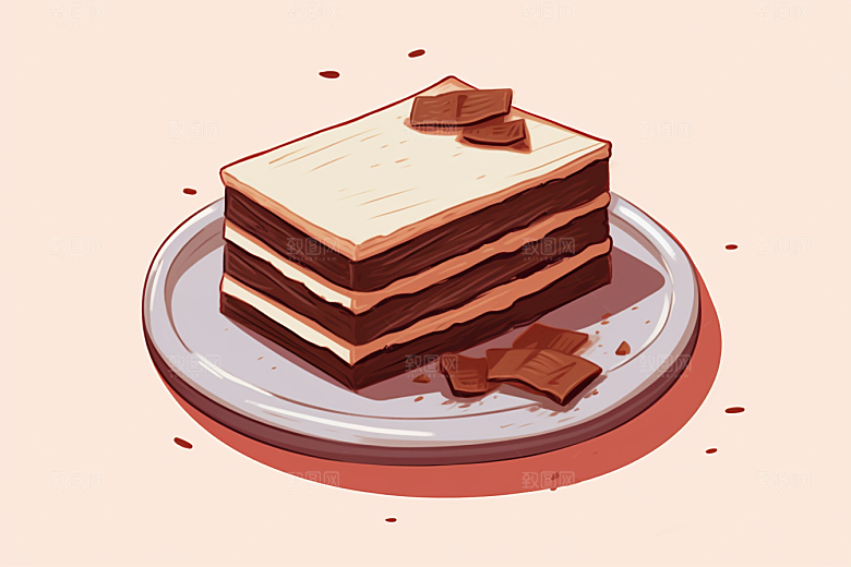 阿胶高清美食插画