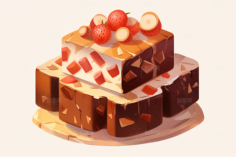 阿胶补品美味插画