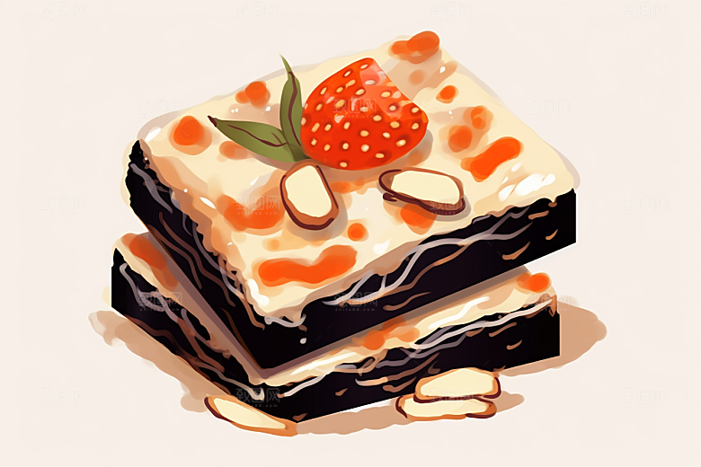 阿胶养颜美食插画