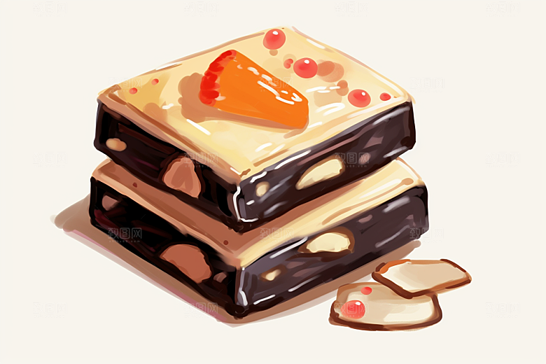 阿胶养颜补品插画
