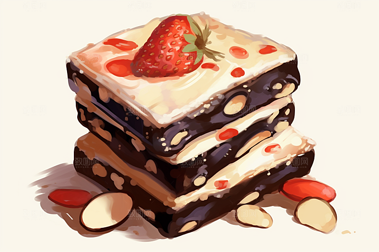 阿胶高清健康插画