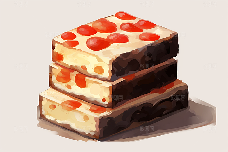 阿胶补品高清插画