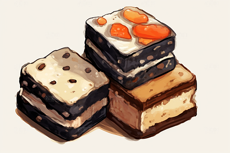 阿胶食疗美味插画