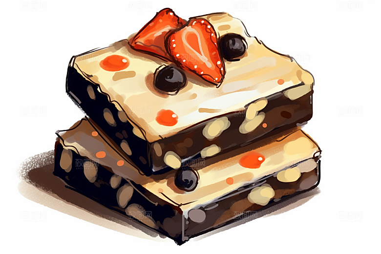 阿胶养颜高清插画