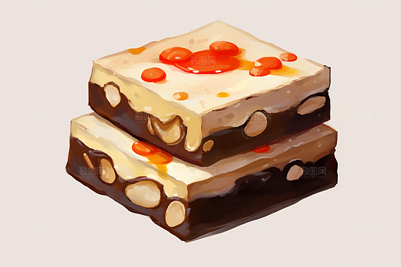 阿胶养颜保健品插画