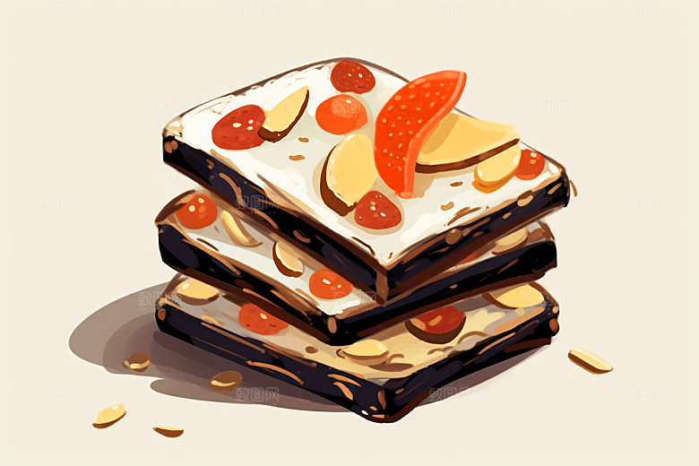 阿胶补品美味插画