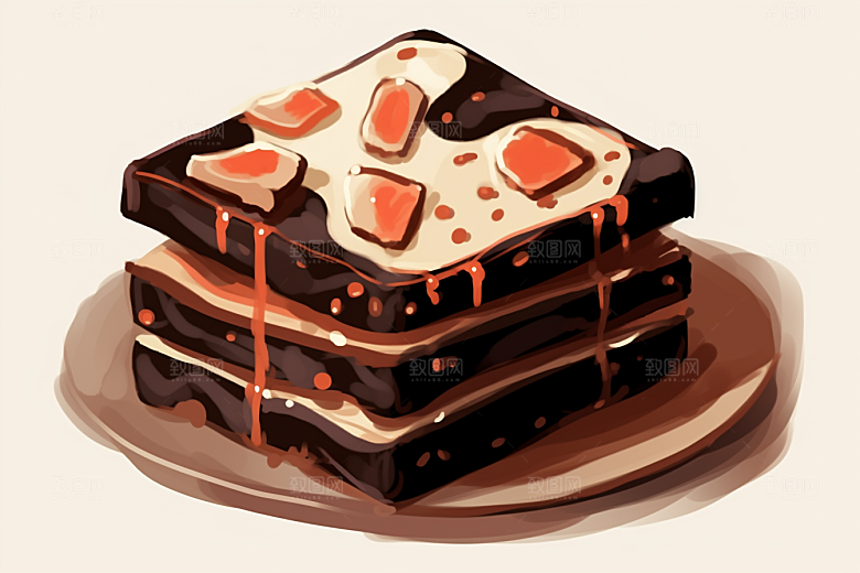 阿胶食疗美容插画