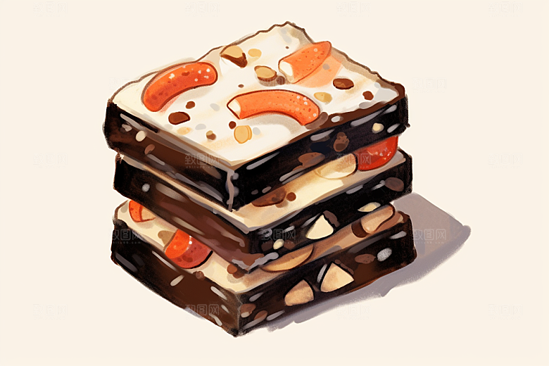 阿胶养颜美容插画
