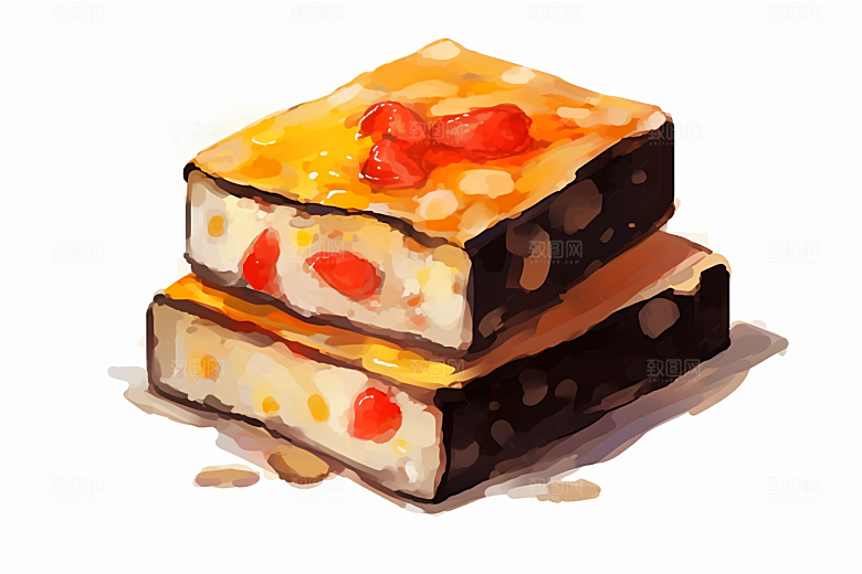 阿胶健康美容插画
