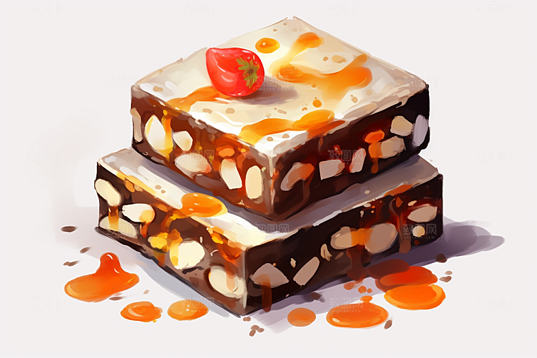 阿胶养颜美容插画