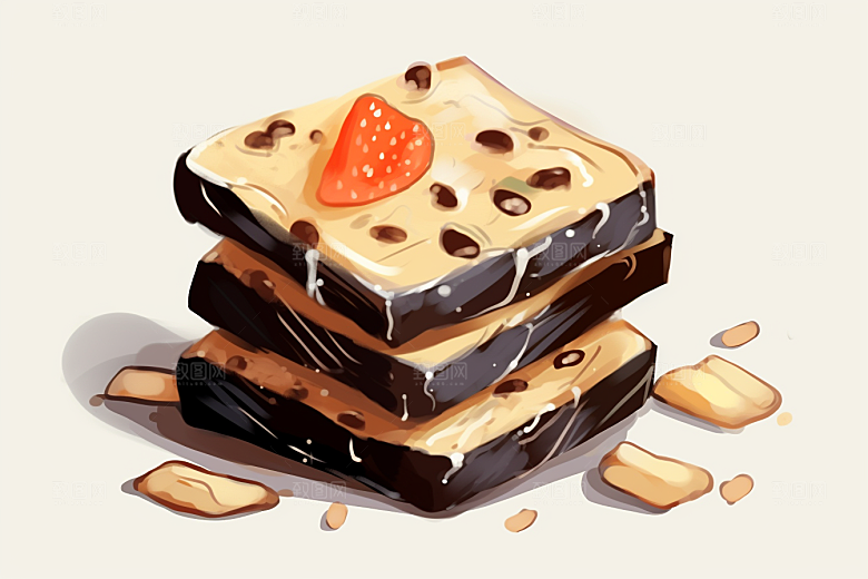 阿胶保健品美食插画