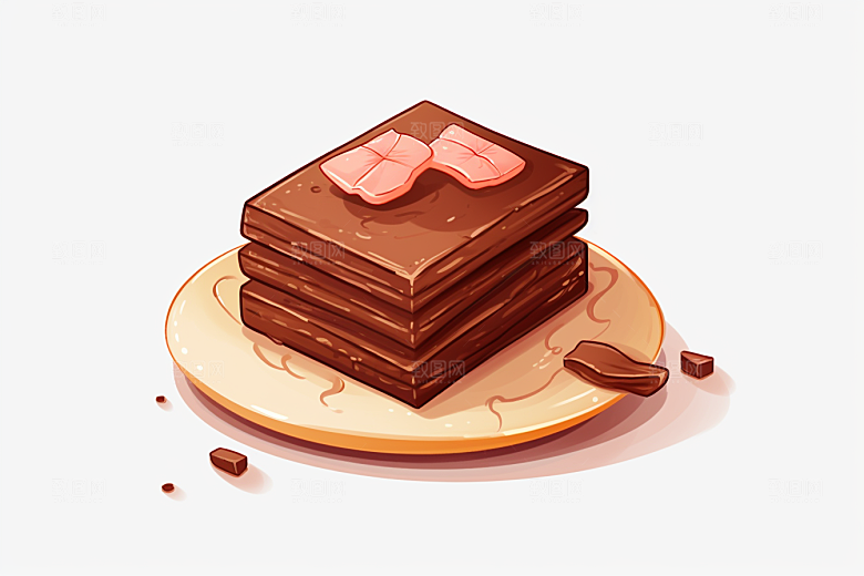 阿胶美味健康插画