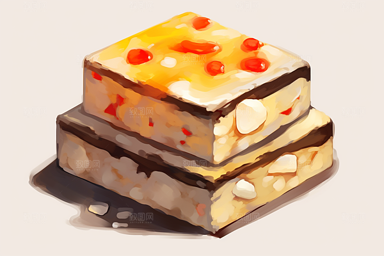 阿胶高清补品插画