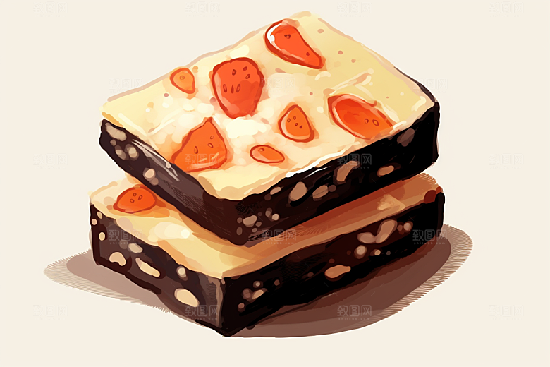 阿胶食疗美食插画