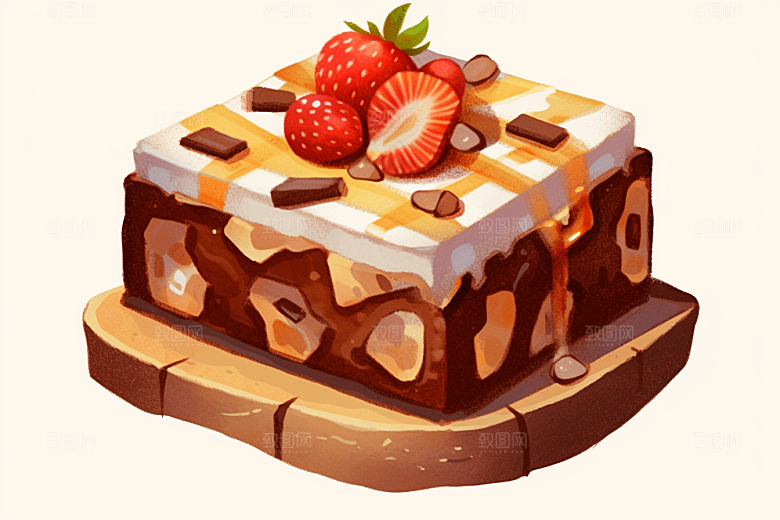 阿胶食疗高清插画