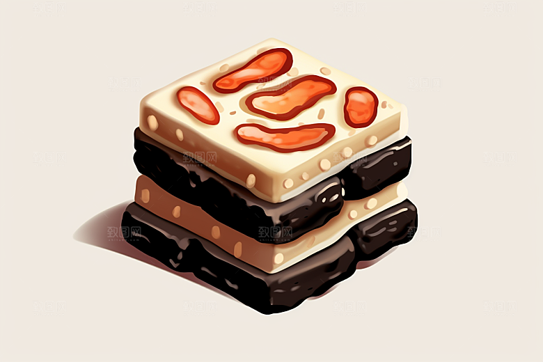 阿胶美味美容插画
