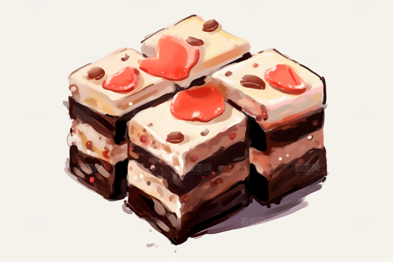 阿胶健康美味插画