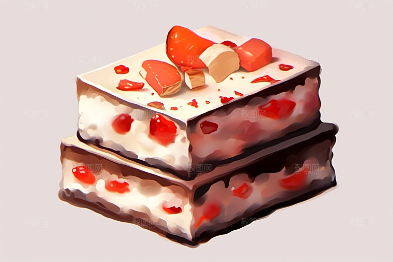 阿胶美食养颜插画