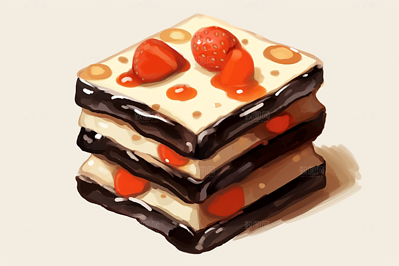 阿胶美味补品插画