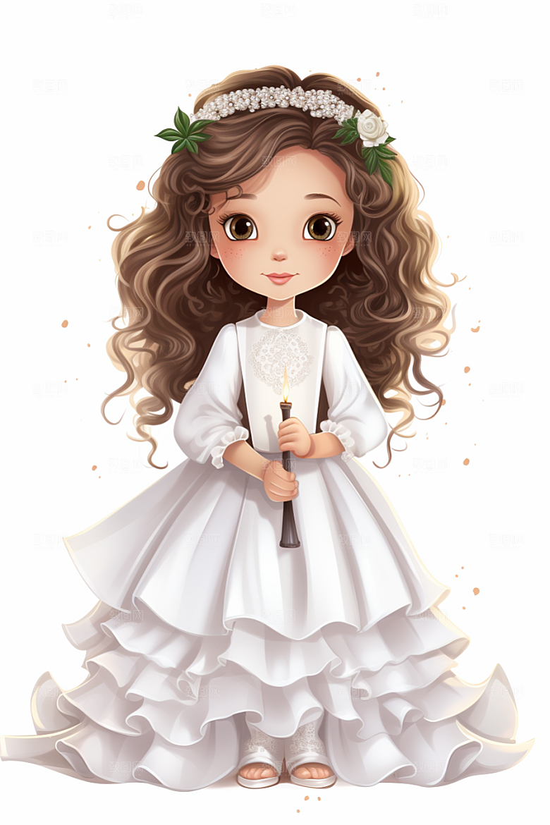 卡通婚纱结婚婚礼插画