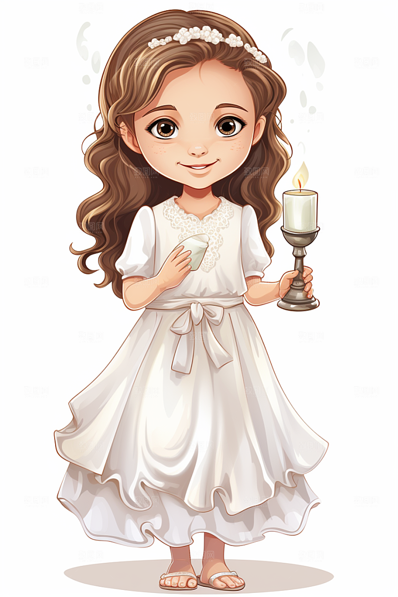卡通婚纱高清结婚插画