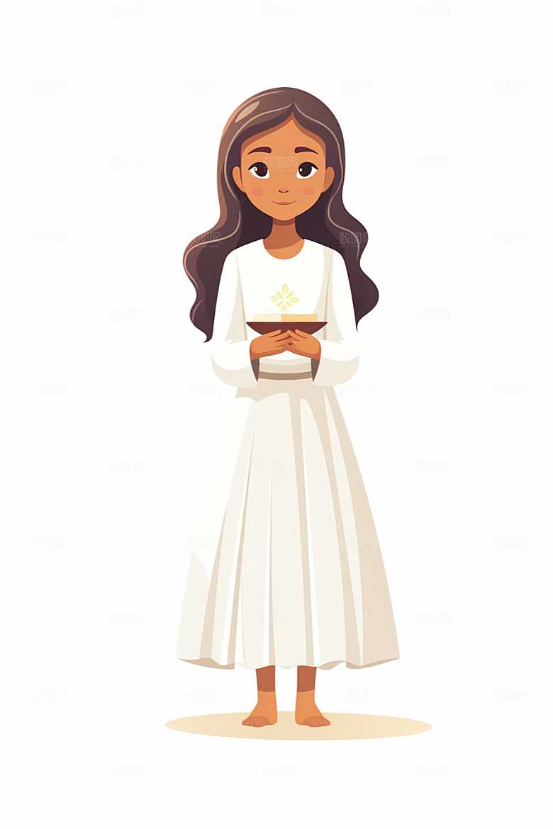 卡通婚纱婚礼高清插画