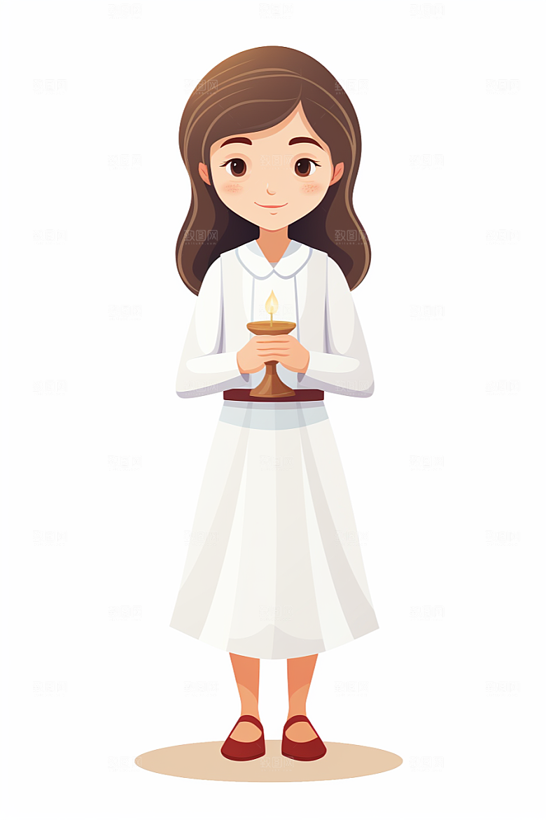 卡通婚纱二次元唯美插画