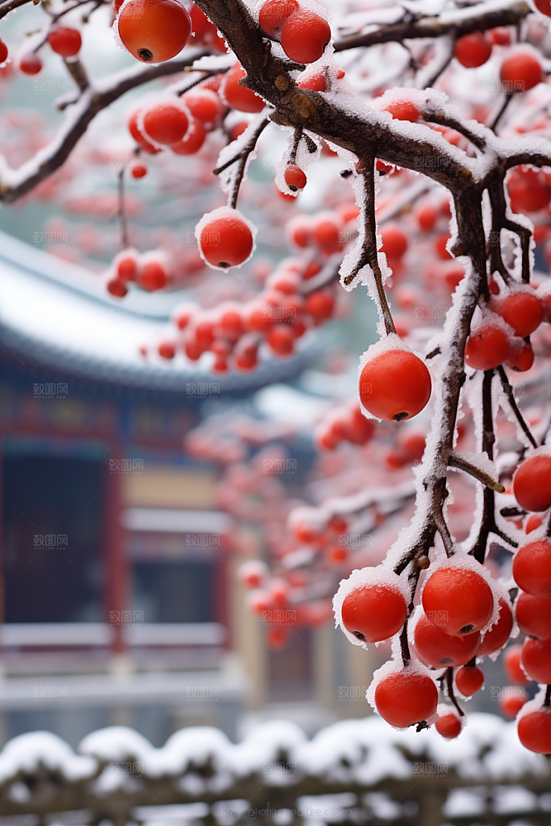 深秋元素秋天降温素材