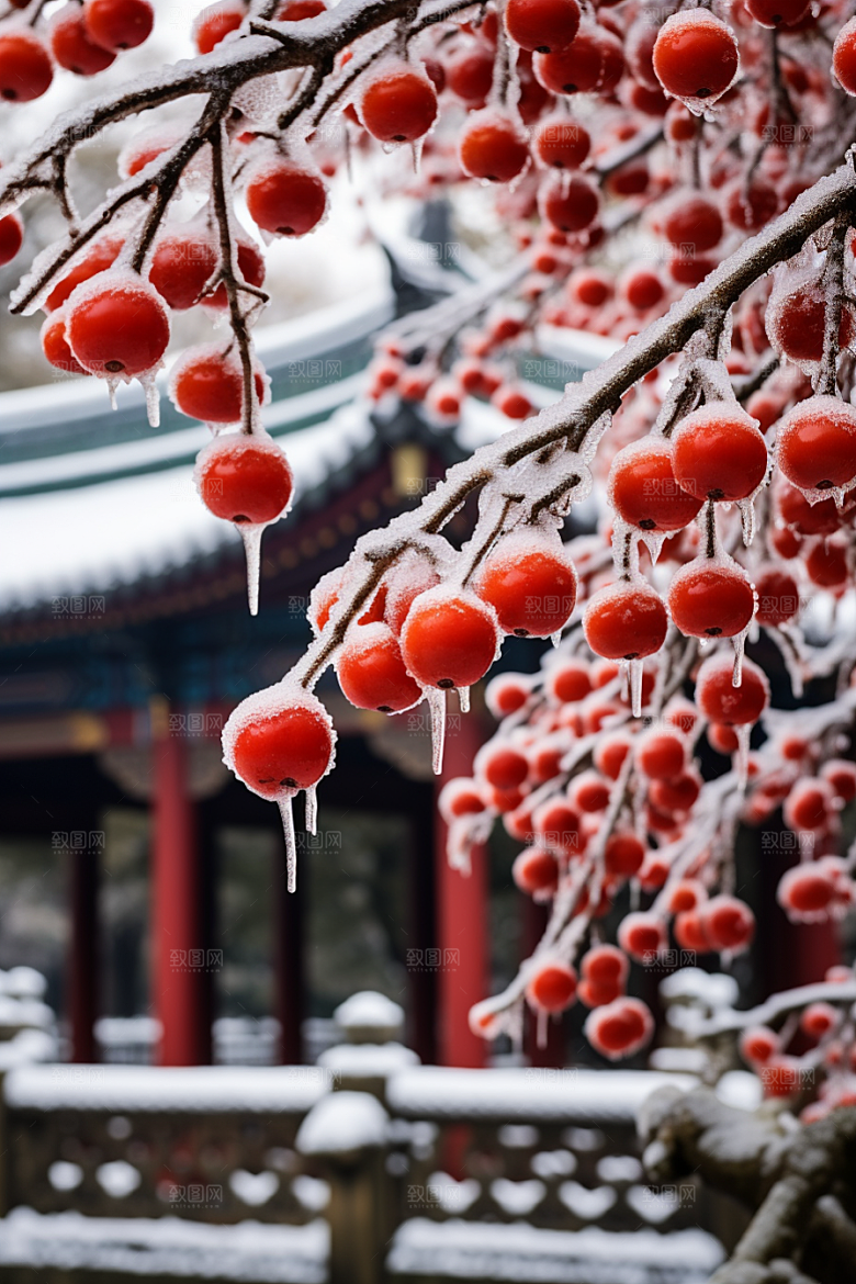 深秋元素霜降秋天素材
