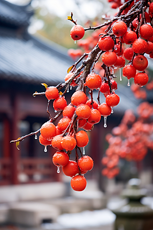 深秋元素高清霜降素材