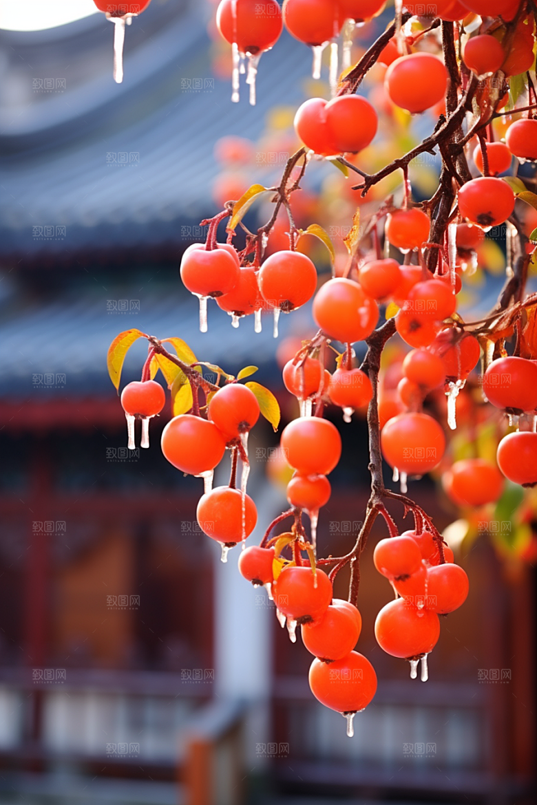 深秋元素降温秋天素材
