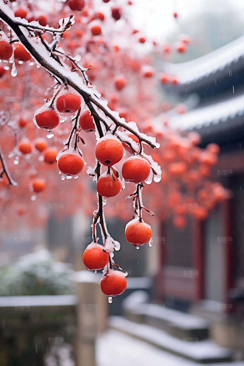深秋元素立秋霜降素材