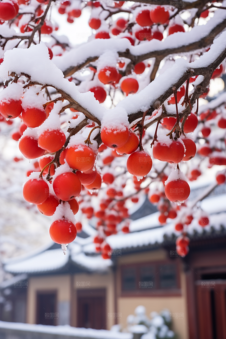 深秋元素霜降氛围素材