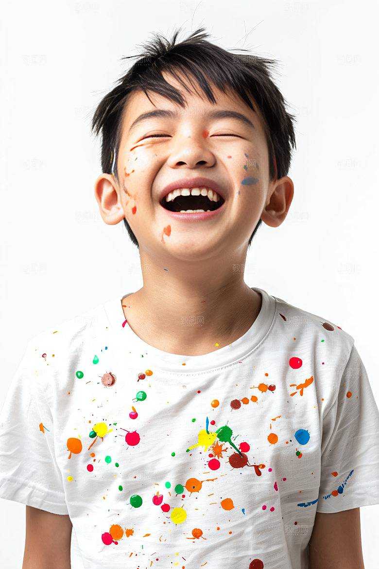 儿童绘画色彩课堂摄影图