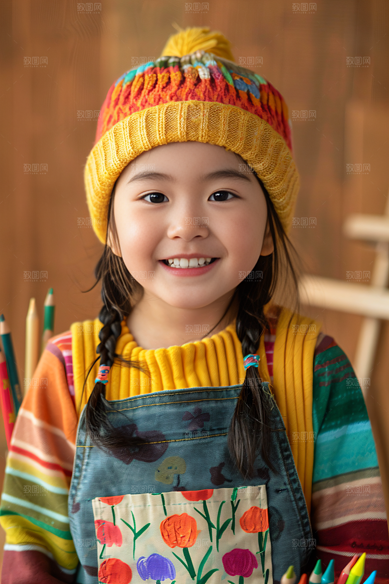 儿童绘画教学美术摄影图