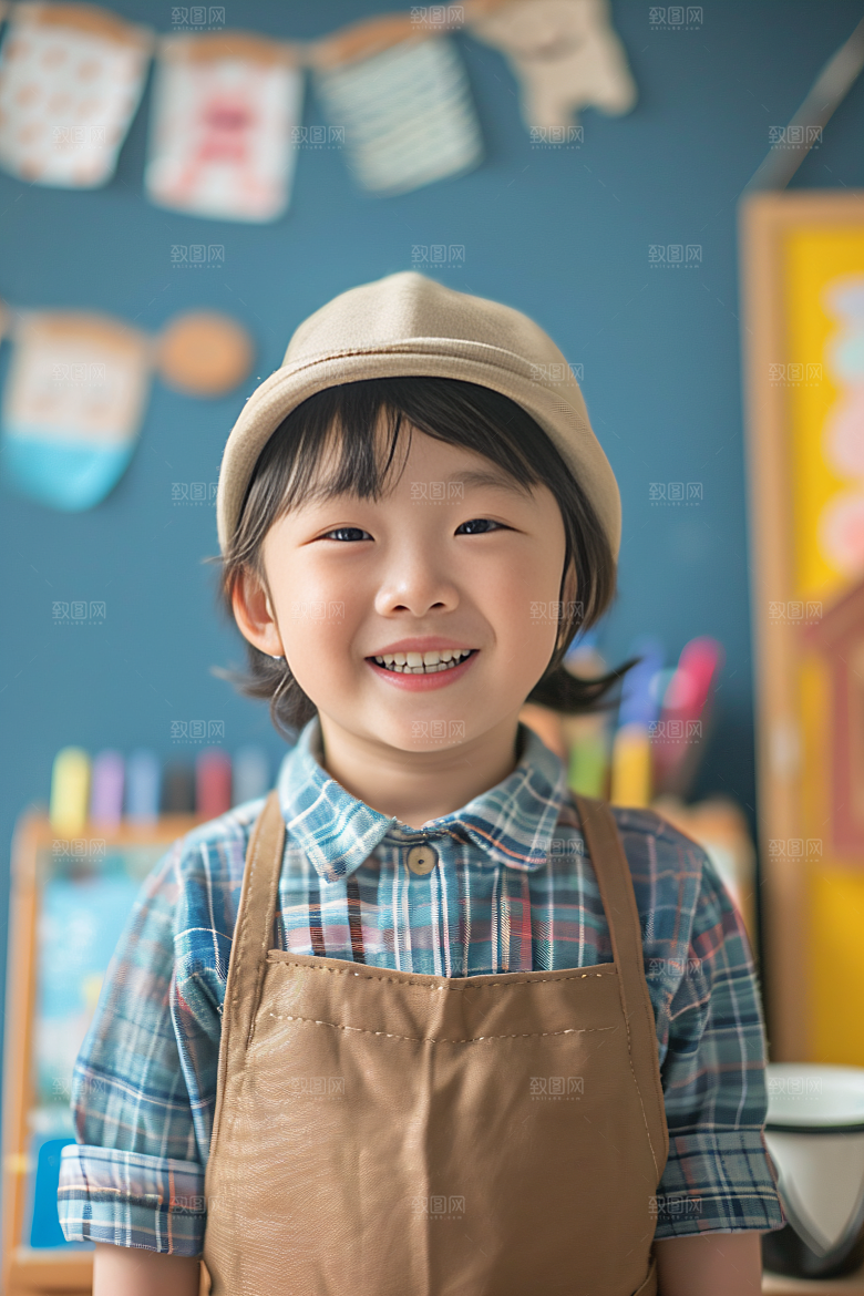 儿童绘画教学颜料摄影图