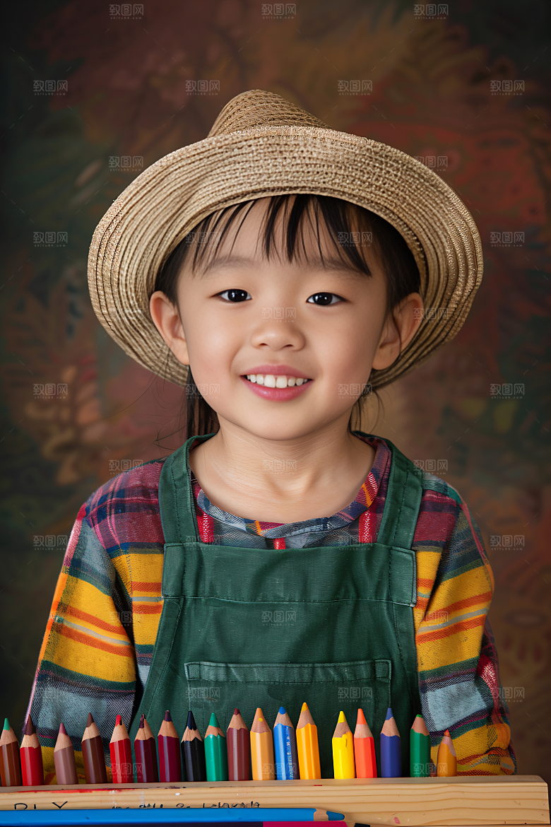 儿童绘画涂鸦画板摄影图