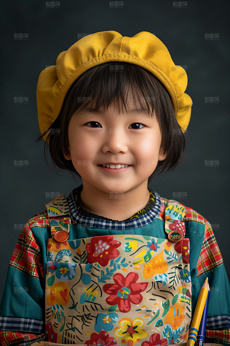 儿童绘画涂鸦高清摄影图