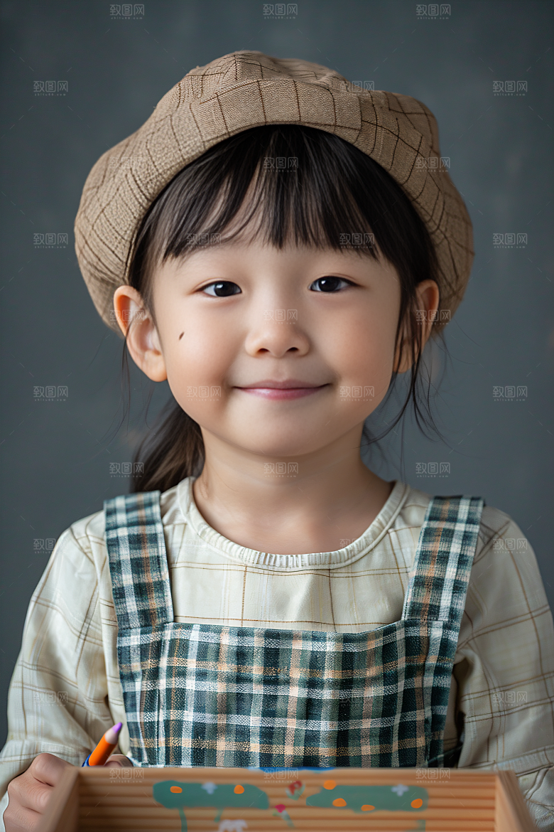 儿童绘画课堂高清摄影图