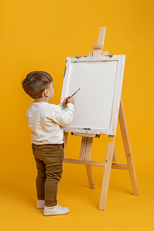 儿童绘画颜料教育摄影图