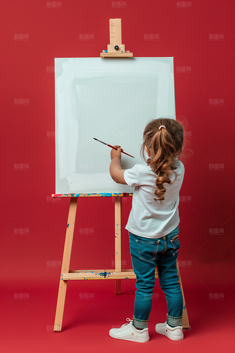 儿童绘画教学画板摄影图
