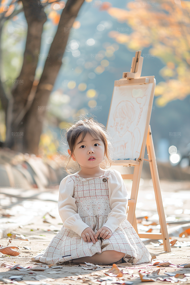 儿童绘画涂鸦教育摄影图