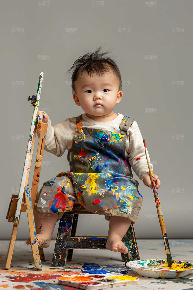 儿童绘画高清课程摄影图