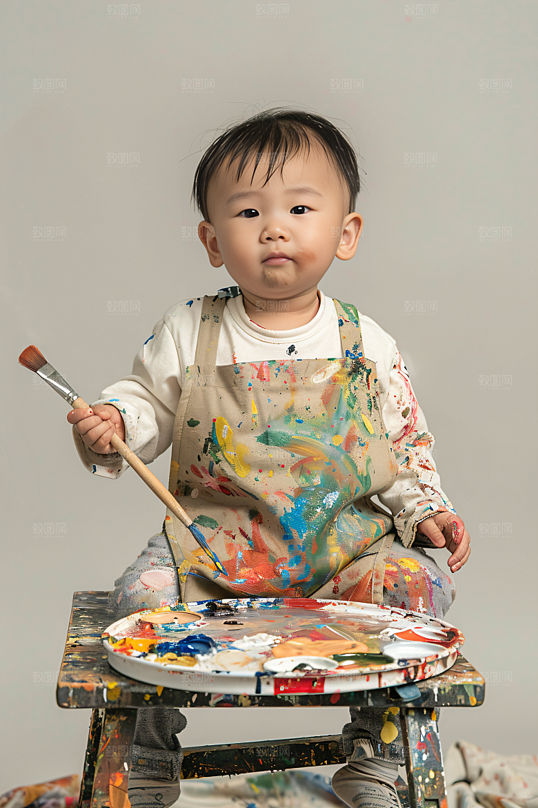 儿童绘画教学教育摄影图