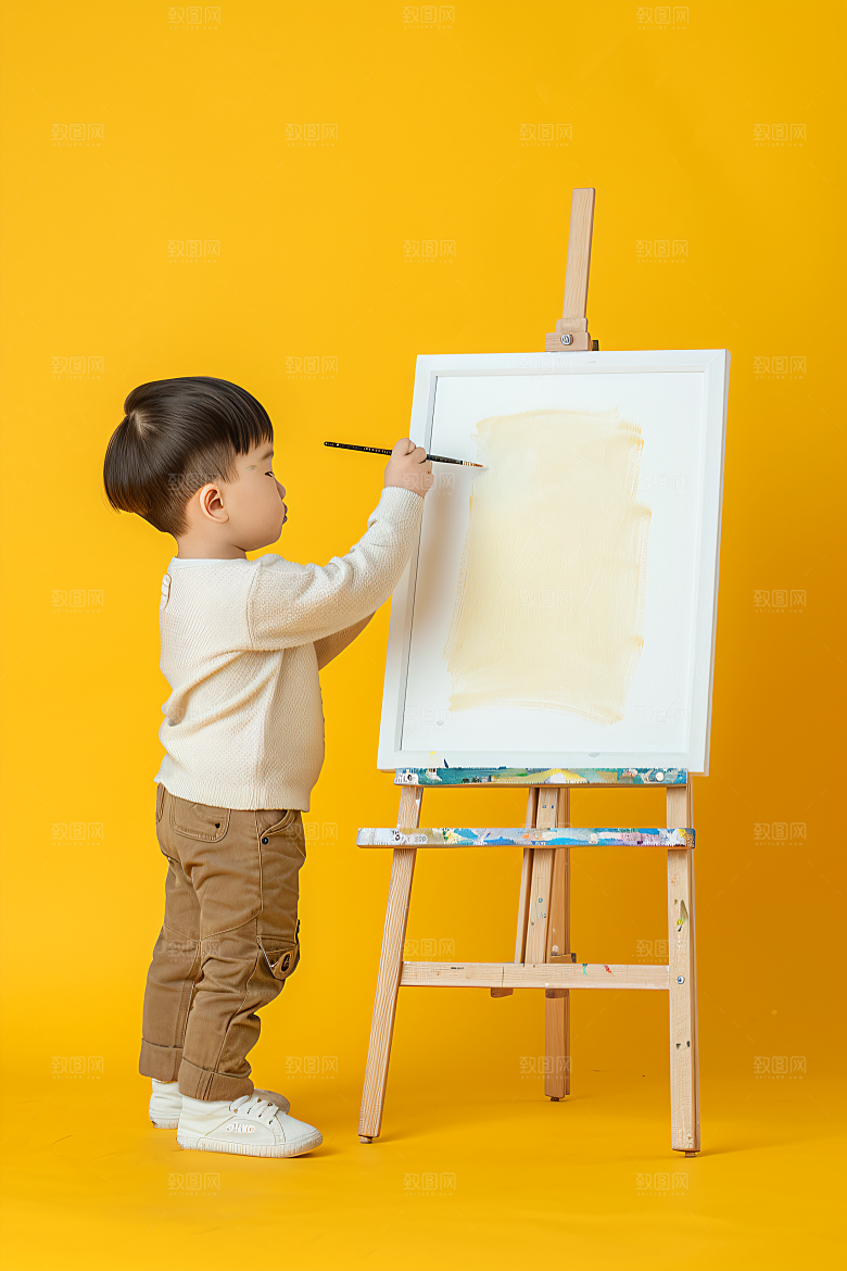 儿童绘画教育画板摄影图