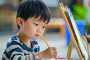 儿童绘画教育美术摄影图