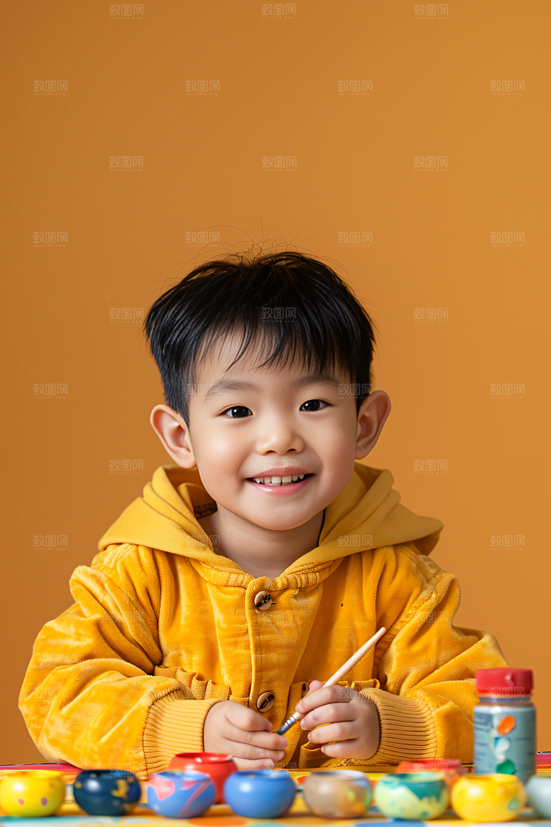 儿童绘画涂鸦高清摄影图